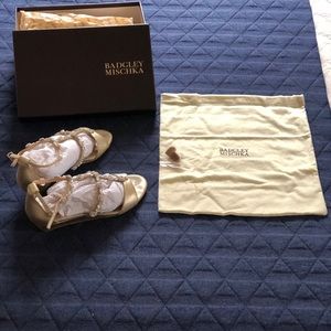 Badgley Mischka Crystal Embellished Wedge Sandal